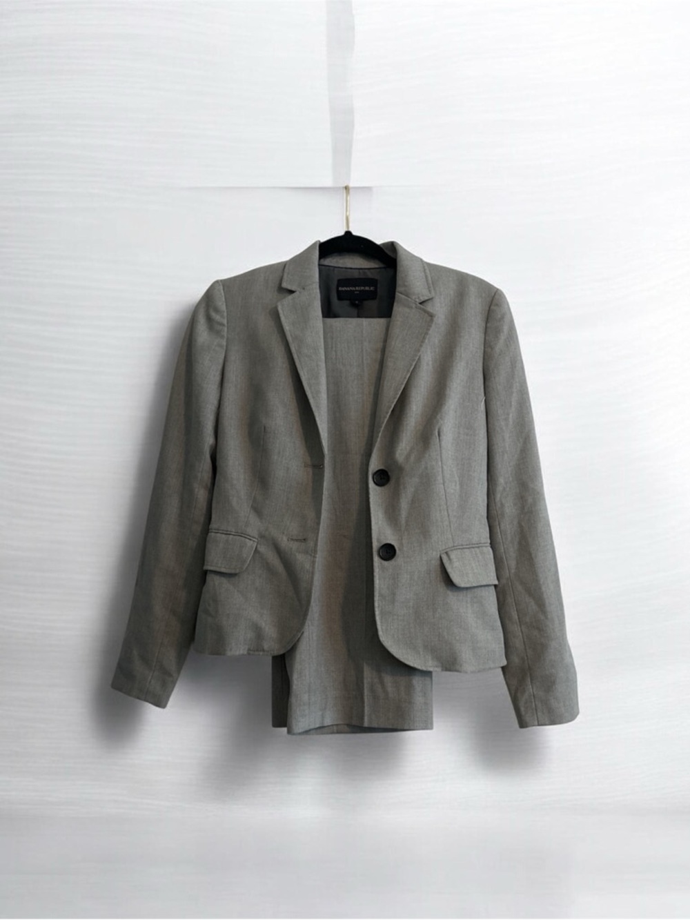 Banana Republic Women's Light Gray Suit Jacket and Pants Set
